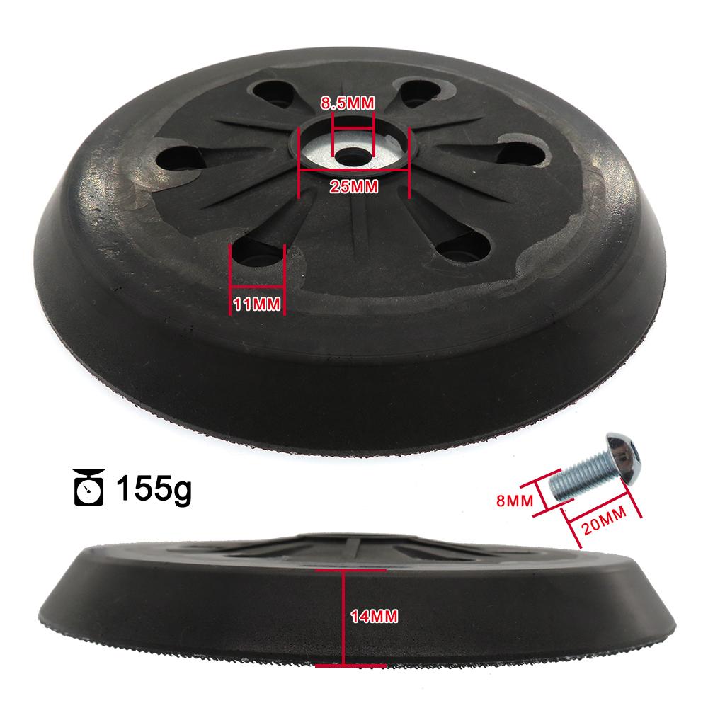 6inch 6 Holes Back-up Sanding Pad Hook&Loop Backing Plate for Woodworking fit Bocsh Orbital Sander Grinding Power Tools