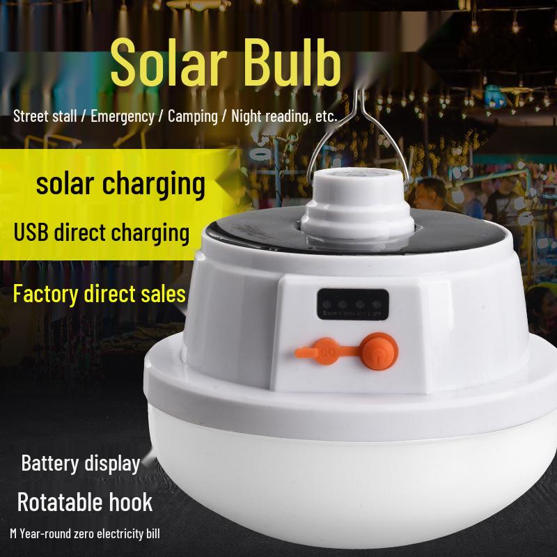 Waterproof Durable Solar LED Emergency Camping Bulb