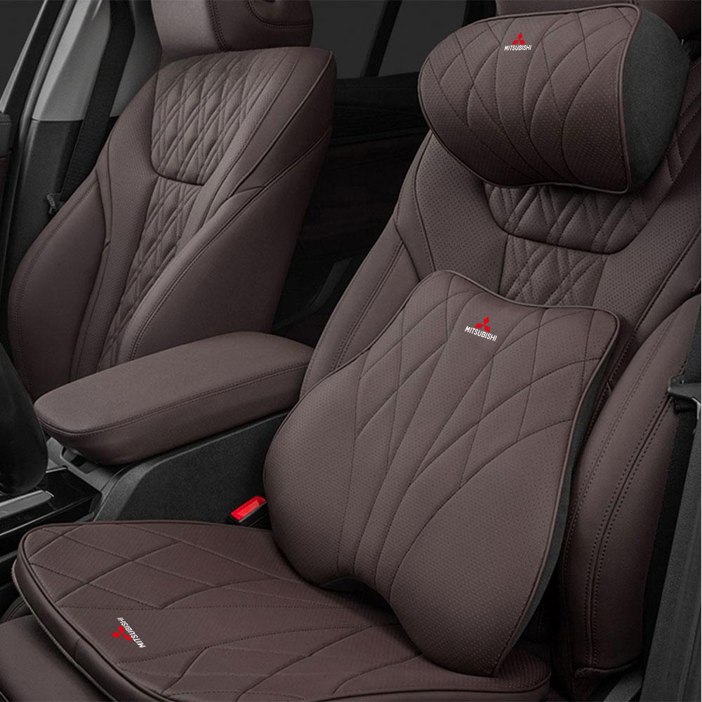 For Mitsubishi Lancer Montero Mirage Outlander Grandis Pajero ASX EVO Car Neck Pillow Seat Cushion Lumbar Support Auto Interiors