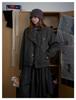 Trendy Unisex Retro Washed Metal Bit Workwear Jacket - Winter Stand Collar Cotton Coat