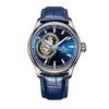 Reef Tiger Men's Casual Watch with Stainless Steel and Leather Strap, Tourbillon Automatic, RGA1639, RGA1639-YLL