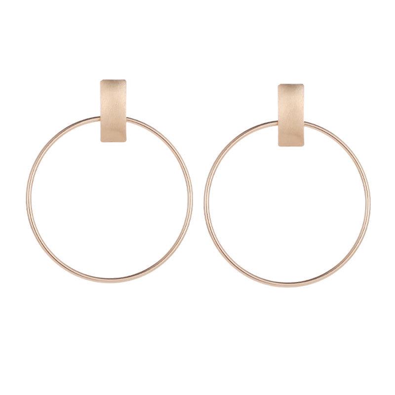 European & American Minimalist Round Earrings: Japanese & Korean Inspired Fashionable Circle Design
