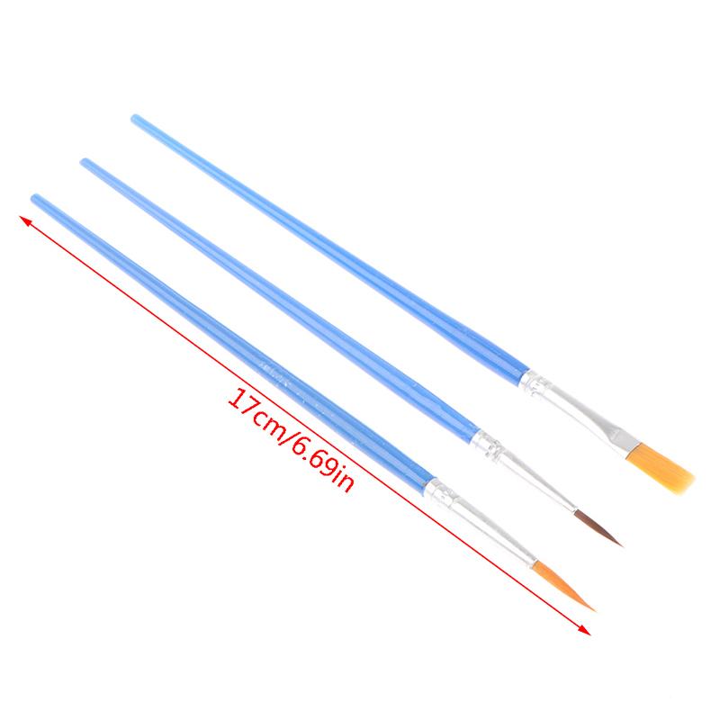 50 Pcs Flat Paint Brushes With Nylon Hair Small Brush Bulk For Detail Painting