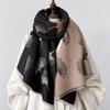 Luxury Winter Scarf Women Cashmere Warm Pashmina Brand Foulard Female Shawls Wraps Thick Soft Bufanda Poncho Scarves Stole