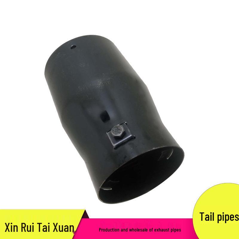 Stainless Steel Piano Black Exhaust Tailpipe for Prado, Reiz, Camry, RAV4, S6, and Civic.