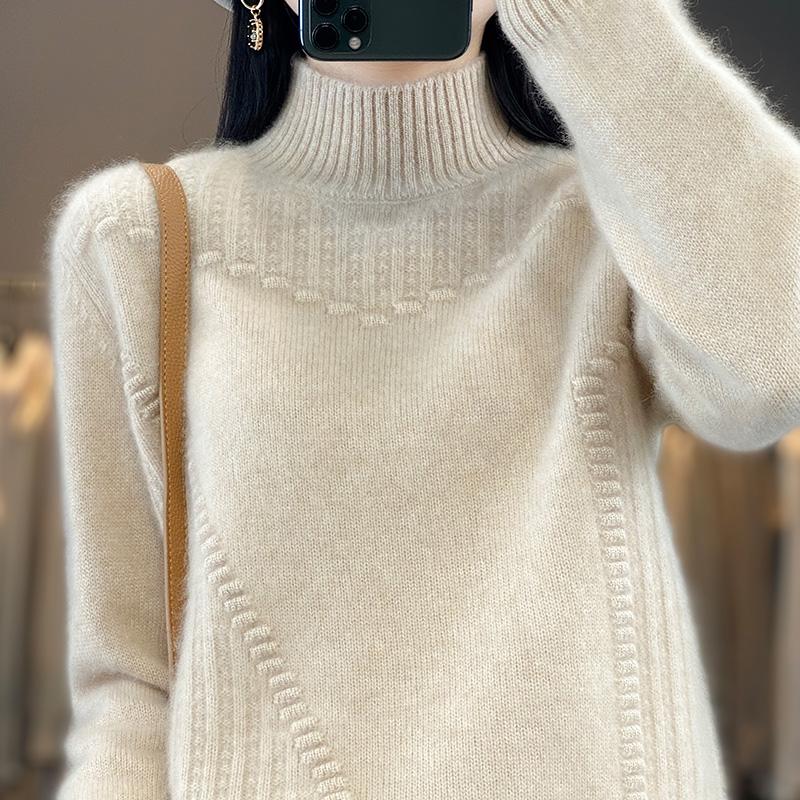 Женский кашемировый свитер Qinghe кашемир 30% кашемир 70% шерсть осенне-зимний пуловер теплый и модный