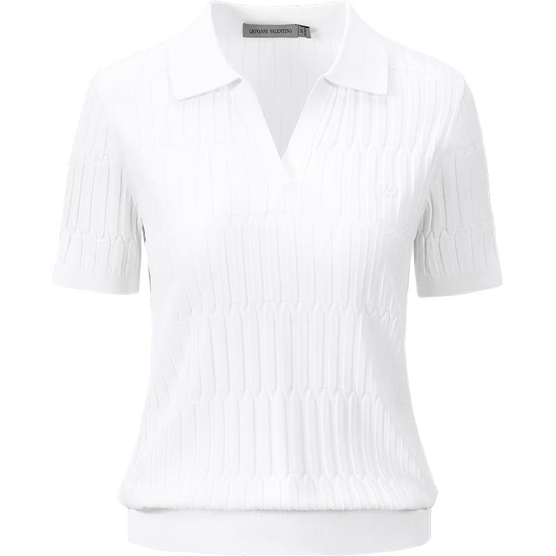 Giovanni Valentino Men's Slim Fit Short Sleeve Knit Polo Shirt