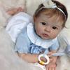 49cm Already Painted Finished Reborn Doll Raven Lifelike Soft Touch Baby Girl Doll 3D Skin Visible Veins with Root Hair