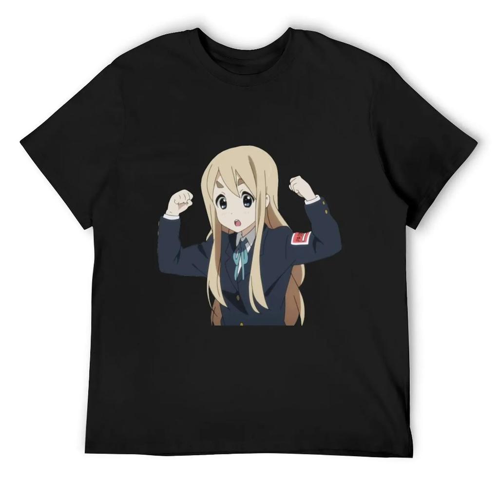 Strong Mugi - K-On! T-Shirt Oversized Vintage Anime Shirt Aesthetic Clothing Blacks Sweat Shirts, Men