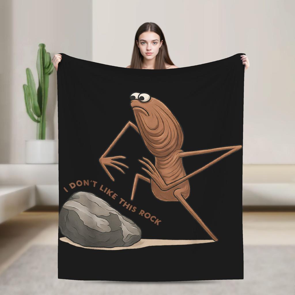 Marcus The Worm Funny Meme Flannel Fashion Blanket Trending Vintage Throw Fashion Blankets for Home 200x150cm Lightweight