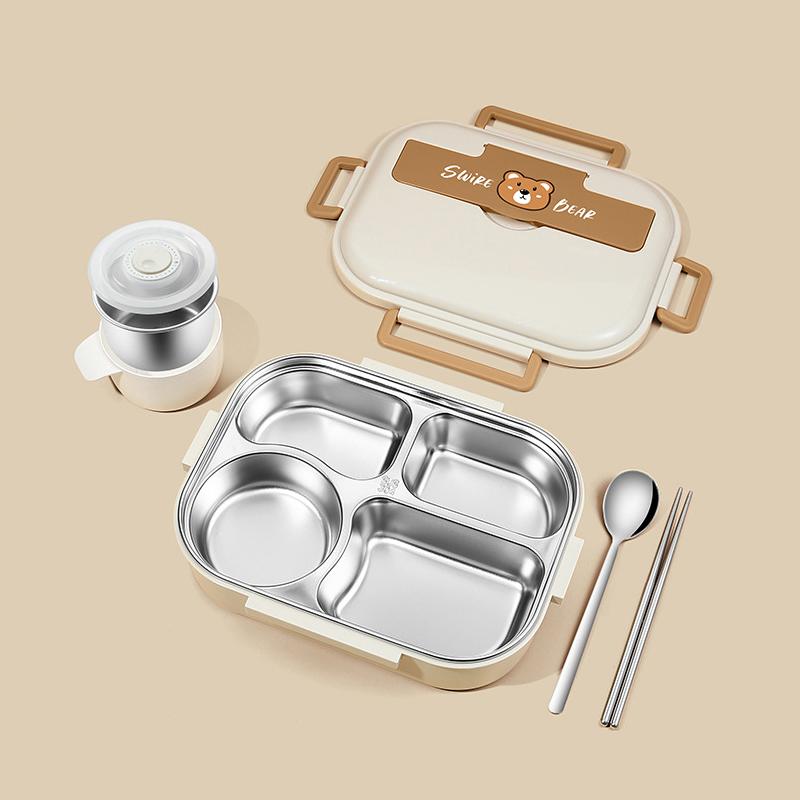 MeyJig Lunch Box, пластиковый контейнер для бэнто, пригодный для микроволновой печи, с отсеком, переносной контейнер для еды 1/1,5 л