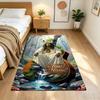 Bob Marley Customizable Name Area Rug Suitable for Balcony Game Room Study room Entryway Anti-slip Rug Anime Office Decor