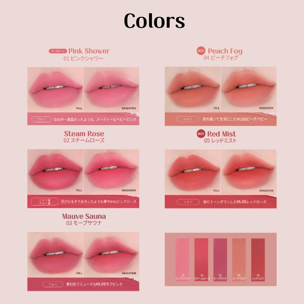 MACQUEEN NEWYORK Пудра Матовая Помада Матовая Помада Высокопигментированная Высокая адгезия Цвет Трудноудаляемая Корейская косметика 01 Pink Baby 3,5 г