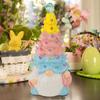 Easter Gnome Decoration LED Light Spring Bunny Collection Figurine Ceramic Faceless Doll Holiday Decor Home Indoor Tables Decor