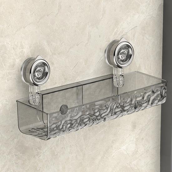 Угловая полка для хранения в ванной комнате, присоска, водонепроницаемая, противоскользящая, высокий забор без перфорации, прозрачный толстый полый дренажный низ, кухня, стена отеля