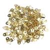 50Pcs Copper Coated Triangle D-Ring Single Hole Picture Frame Hangers Heavy Duty Metal Hooks for Home Shop Installation Screws