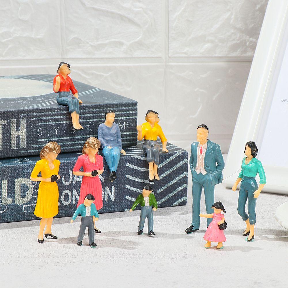 Масштаб Смешанный Цвет Поза Люди Фигурки Сделай Сам Персонаж Поезд Пейзаж Модель Здание Пассажиры