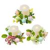 Easter Egg Candle Rings Wreath Artificial Easter Egg Candle Holder Mini Wreath Spring Egg Candle Ring for Holiday Home Office Decor