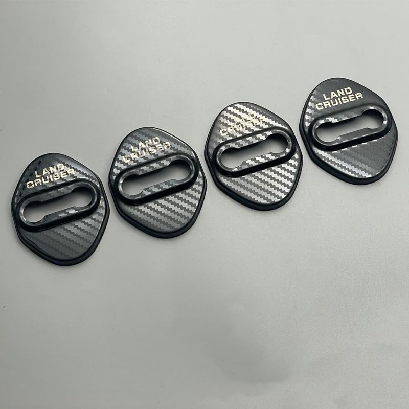 TADOKAPATU Toyota New Land Cruiser 250 Series Striker Cover Door Lock Cover Plated Accessories Interior Parts Stainless Steel 4PCS Easy Installat