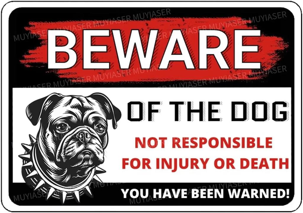 Beware of The Dog Rottweiler You Have Been Warned Aluminum Sign Outdoor Yard Warning Perfect for Fence Yard Home Dec