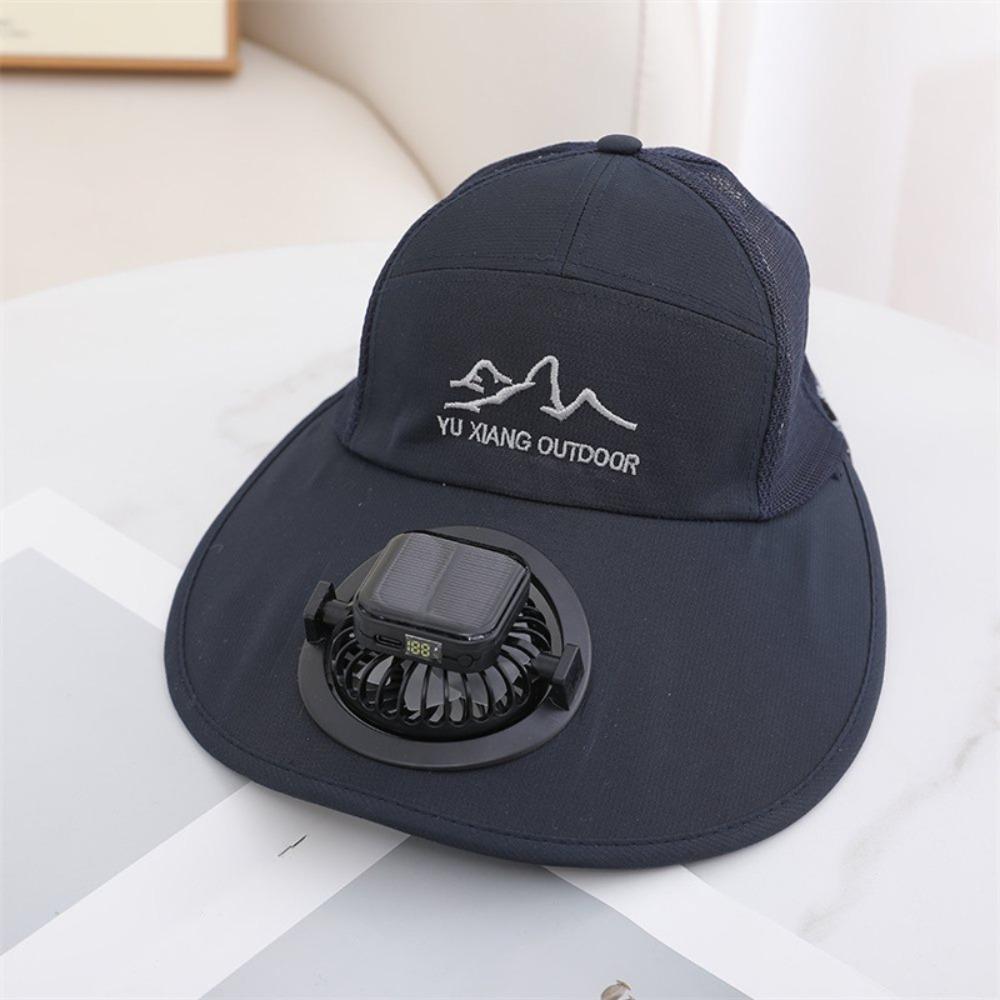 Breathable Solar Fan Hat USB Charging Sun Protection Caps Fashion Full Mesh Hats Summer