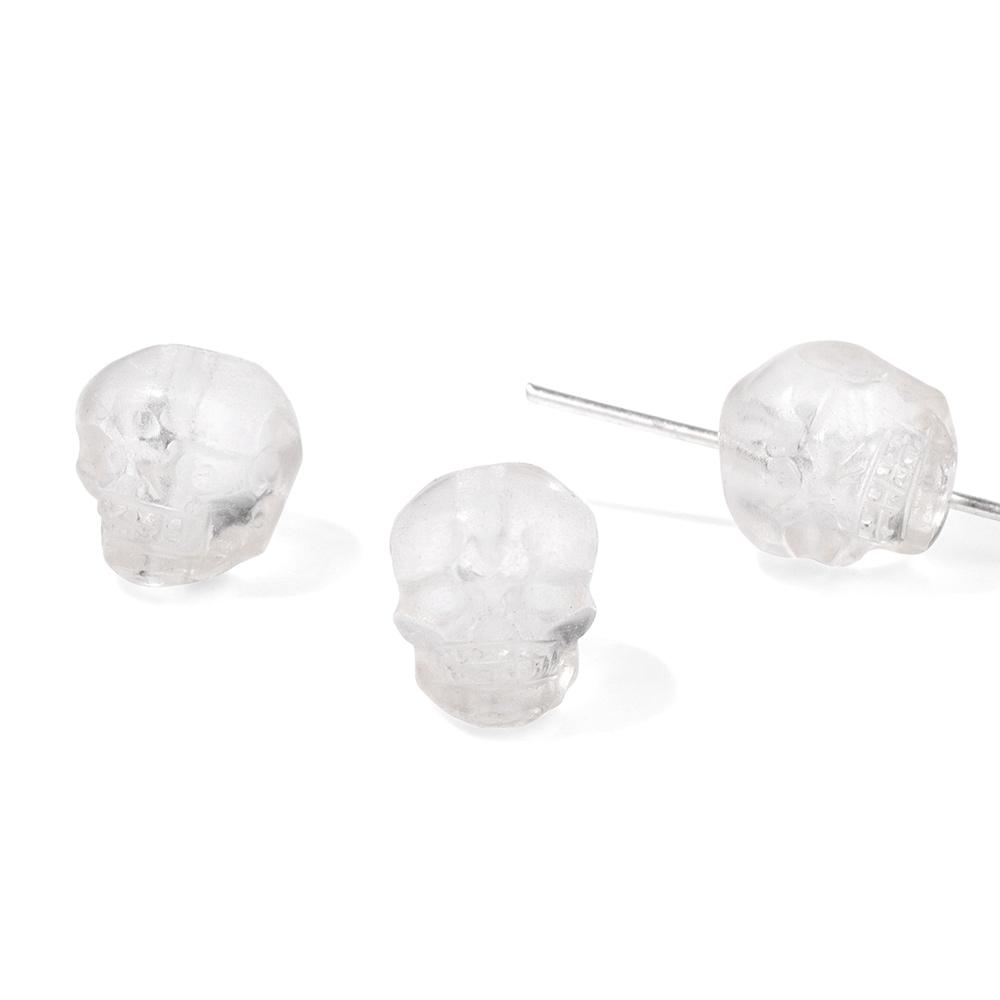 Миниатюрная статуэтка черепа Бусины-разделители из натурального камня Шарм Целебные кристаллы Реки Каменная фигурка для колдовства Минеральный аксессуар Подарок