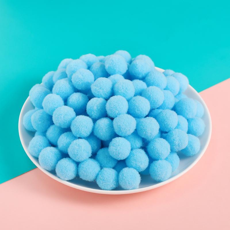 50 шт./упак. Разноцветные Полиэстеровые Шерстяные Помпоны Шарики DIY Аксессуары для Ручной Работы Ювелирные Изделия