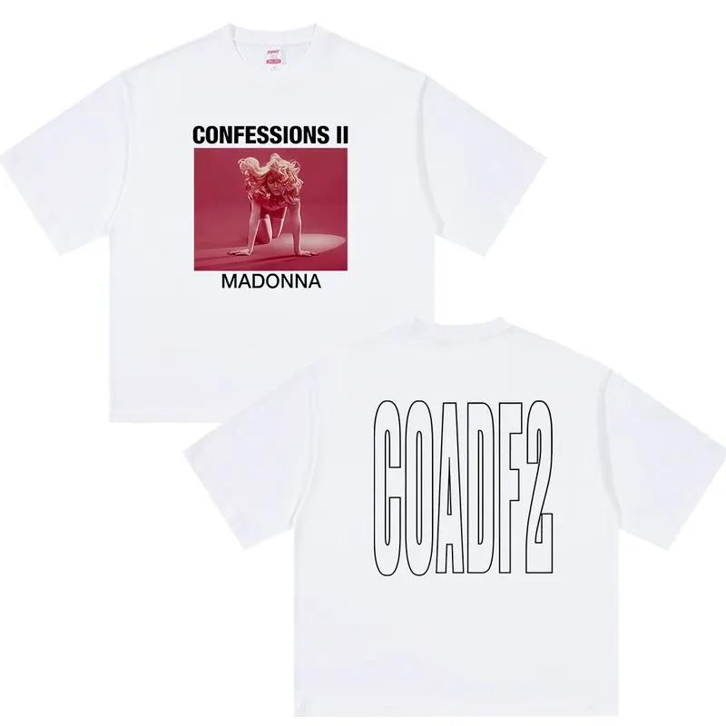 Madonna Confessions II Tour 2026 Graphic Tee Mens Cotton Short Sleeve T-Shirt Streetwear Casual