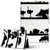 Igcase Fire HD 8 Released In Dedicated Case Notebook Type Cover Direct Pasting Type Animal Safari Monochrome 009600 (8th Generation, 2018)