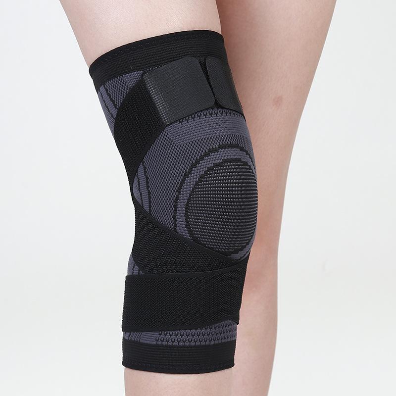 Настраиваемые спортивные наколенники, бег под давлением на открытом воздухе, баскетбол, защитные приспособления для фитнеса, трикотажные нейлоновые бинты, наколенники с ремнями