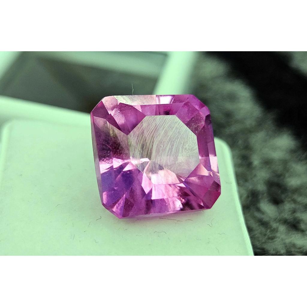 13-14 Ct Natural Pink Sapphire Asscher Cut Beautiful Certified Loose Gemstone