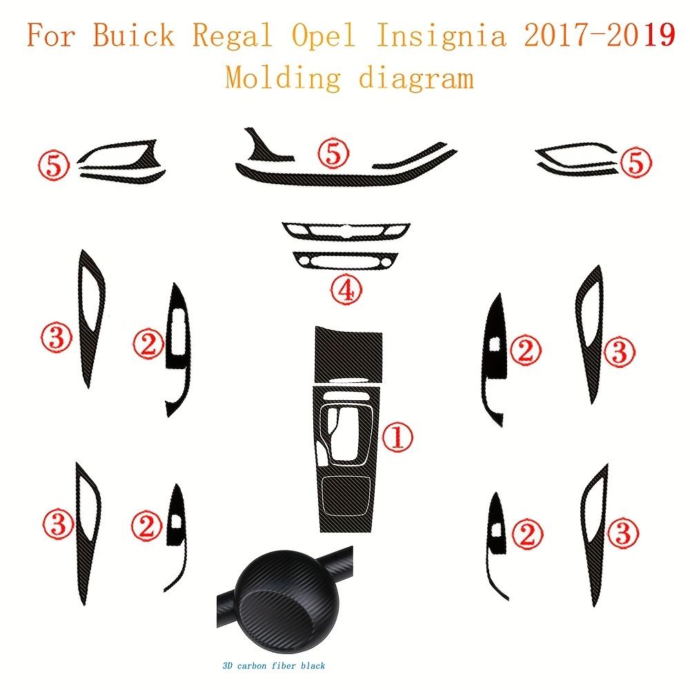 for Buick Regal Opel ignia 2017- Interior Control Panel Door Handle Carbon Fiber Stickers Decals Car Styling Accessorie