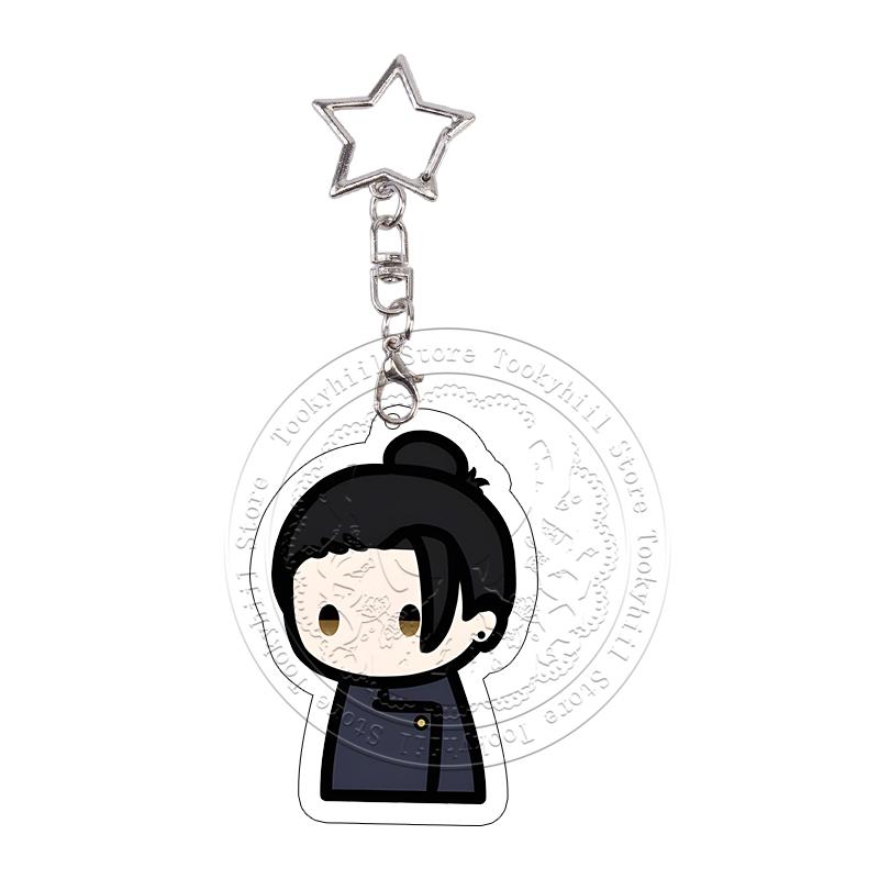Ключница Акриловая Ключница Гёто Сатору из Jujutsu Kaisen Изысканный Студент Мегуми Брелок Декор для Сумки Подвеска Брелок Юдзи Подарок на День Рождения