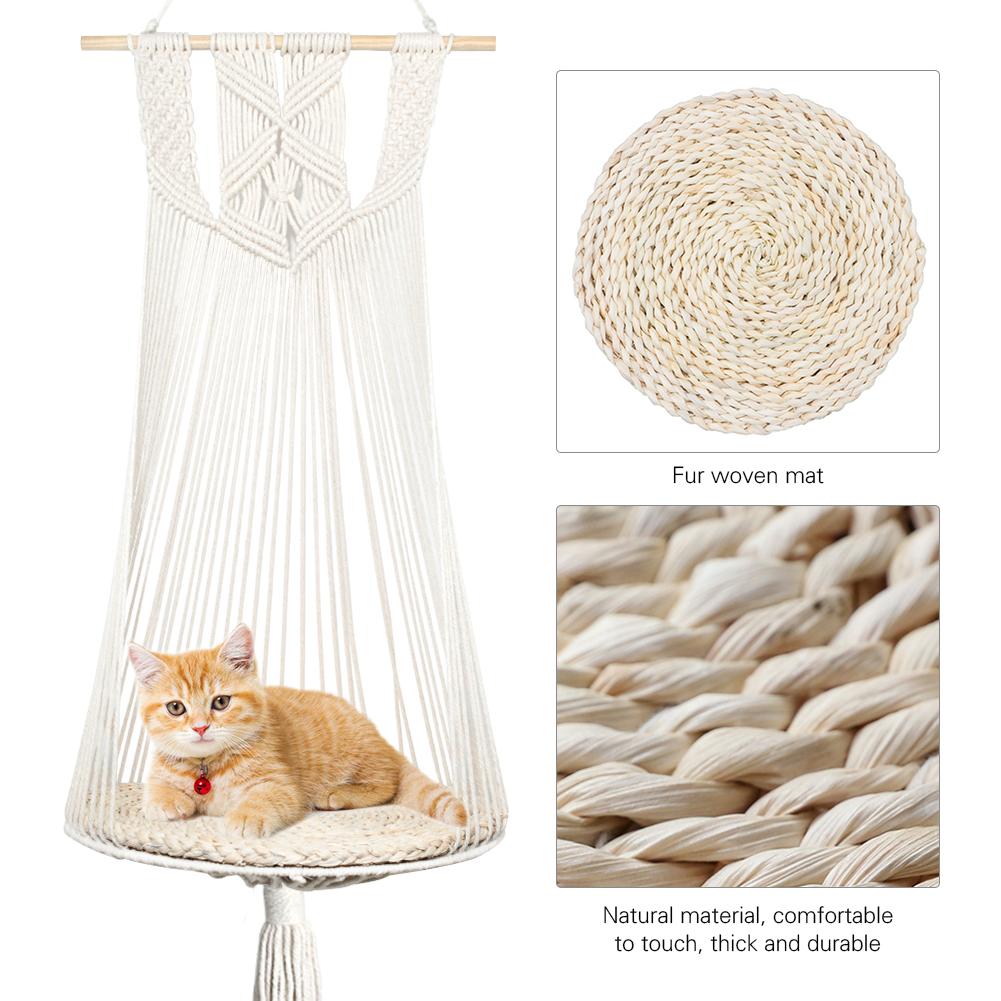 Качели для кошек, подвесная корзина с ковриком, хлопчатобумажная веревка, домик для домашних животных, гамак для кошек, игрушка