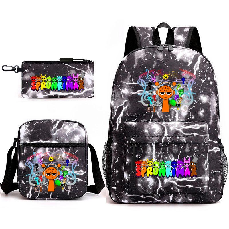 Rhythm Box Peripheral Elementary School Bag Starry Sky Backpack Three-piece Set