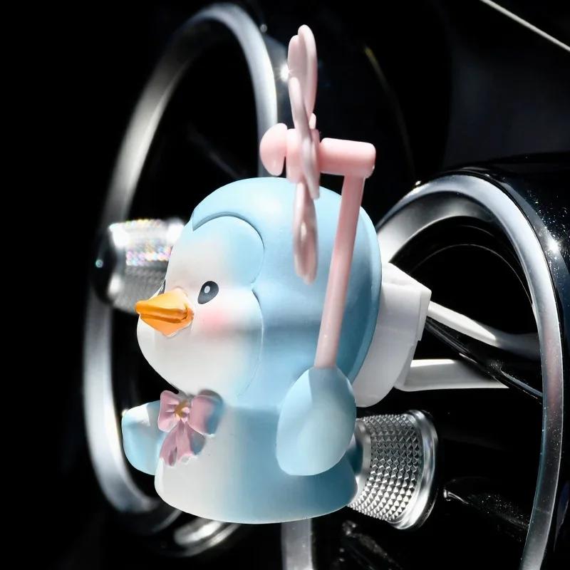 Car Air Freshener Clips Cute Animal Rotating Windmill Perfume Diffuser Air Conditioner Vent Decorations Car Interior Accessories