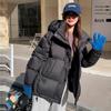 Winter Women's Hooded Puffer Jacket Down Thickened Short Jacket Female Casual Versatile Outwear Bread Jacket