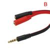 3.5Mm Aux 1 Male To 2 Female Spliter Wire 3.5 Jack Audio Splitter Cable Headphone Earphone Speaker Stereo Aux Adapter Cord