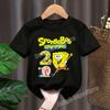 SpongeBob SquarePants Tshirt Digital Kids Birthday Party Tops Happy Graphic Tee Anime Aesthetic Kawaii Clothes Summer Tee Gift