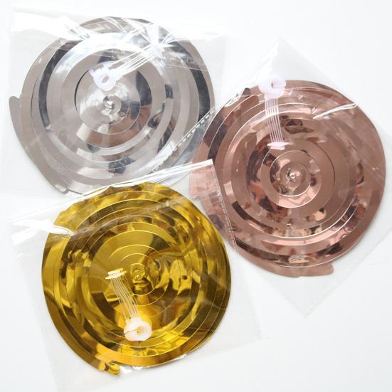 6 шт., спиральный кулон, вечерние растяжки, подвесной пластиковый стример, спиральный кулон, двойной хвост, вечерние, потолочные, фольгированные, вихревые украшения