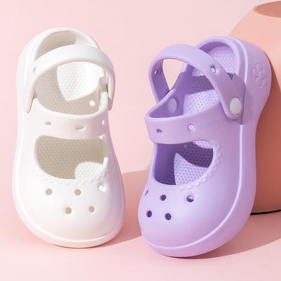 Cute Children's Sandals Girls Summer Middle and Older Children Baby Wear Non-slip Parent-child Slippers New Hole Shoes Girl