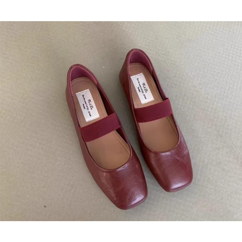 Новые модные женские туфли на плоской подошве с квадратным носком и неглубокой подошвой, удобные нескользящие износостойкие туфли без застежек