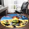 1pc Shrek4 Print Round Carpet Chair Round Carpet Suitable for Bedroom Living Room Home Decorative Carpet