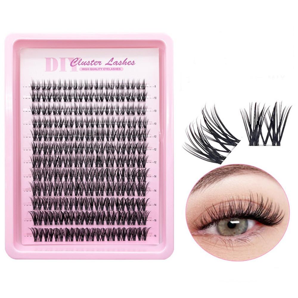 Thick Dramatic Manga Lashes 12 Row Cluster Eyelashes Handmade Eye Lashes  for Women Beauty