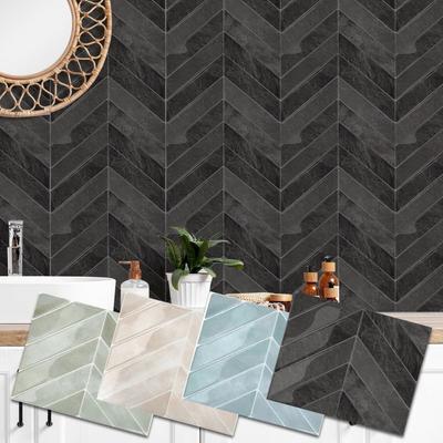 Прочная Самоклеящаяся Плитка Backsplash, Отклеивающаяся и Приклеивающаяся, Водонепроницаемая, 3D Настенная Плитка 11,4" x 9" для Домашнего Декора, Приклеиваемая Плитка для Кухни Ванной
