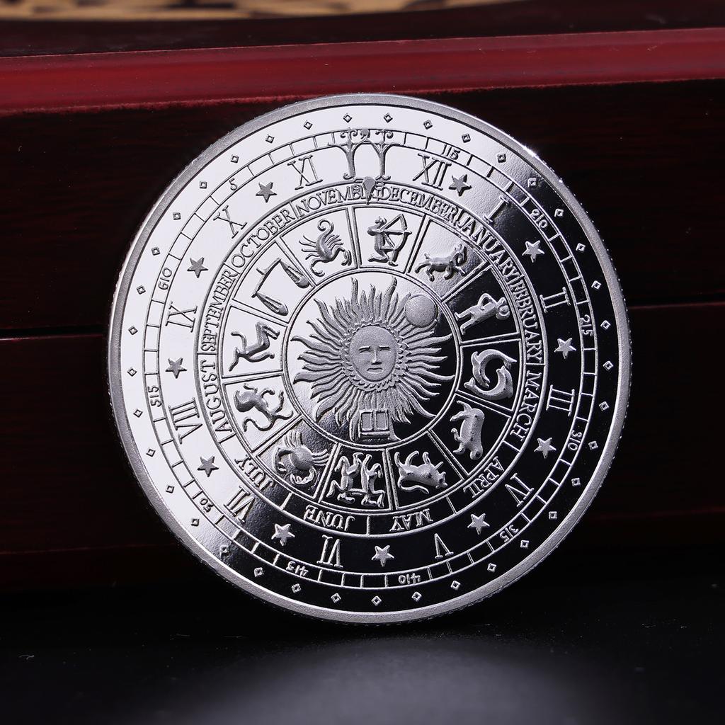 Золотое Таро, монета желаний, счастливая монета, позолоченная монета, солнце, лунный свет, созвездие, памятная монета, монета любви