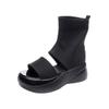 Fish Mouth Sandals Women 2024 Summer New Sleeve Thick Sole Breathable Fashion Cool Boots Female Shoes for Women Botas Mujer