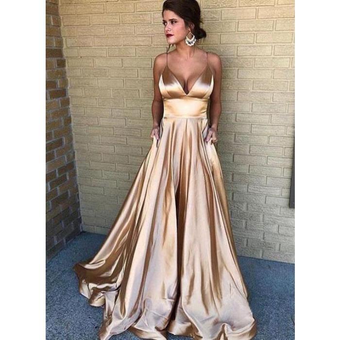 Лето новая европейская и американская женская одежда сексуальное платье с V-образным вырезом на бретельках однотонное без рукавов модное вечернее платье