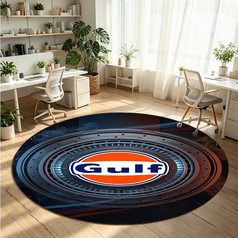 Gulf Printed Round Crystal Velvet Rug Soft Non Slip Floor Carpet For Bedroom Holiday Gift