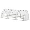 Greenhouse with Zipper Window, Winterproof Foil Greenhouse Made of Steel, Hothouse for Balcony, Garden, 270 x 90 x 90 cm, Tomato House for Tomatoes